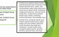 Jelaskan Limbah Keras Organik Dan Anorganik Beserta Contohnya